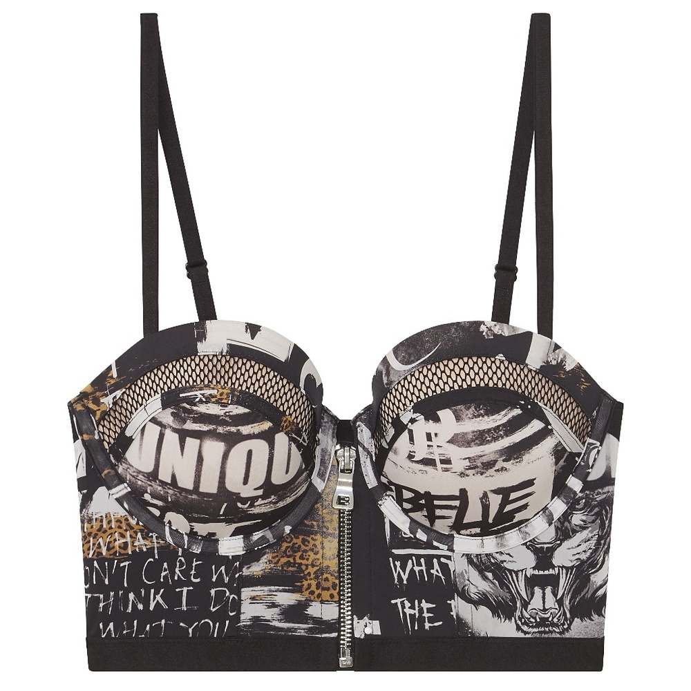 NEW VICTORIAS SECRET VS BALMAIN GRAFFITI BRA 34B